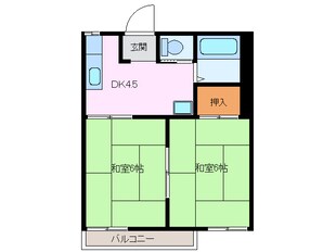 タウニーあけぼの Ａの物件間取画像